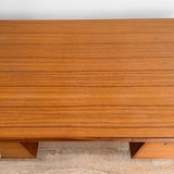 Danish Teak/Walnut Desk with Finished Back