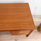 Danish Teak/Walnut Desk with Finished Back