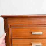 Danish Teak/Walnut Desk with Finished Back