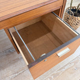 Danish Teak/Walnut Desk with Finished Back