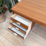 Danish Teak/Walnut Desk with Finished Back