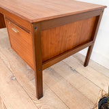 Danish Teak/Walnut Desk with Finished Back