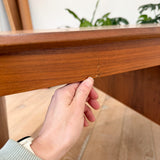 Danish Teak/Walnut Desk with Finished Back