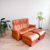 Ekornes Loveseat + 2 Ottomans