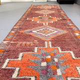 Turkish Runner - Maroon/Orange 3’4x10’2