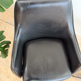 Pair of Vintage Black Swivel Chairs