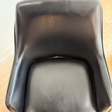 Pair of Vintage Black Swivel Chairs