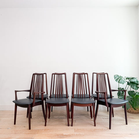 Set of 8 Teak Anders Jensen Dining Chairs - New Leather