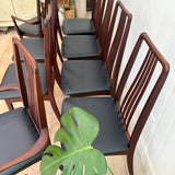 Set of 8 Teak Anders Jensen Dining Chairs - New Leather