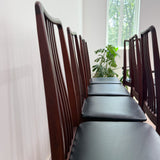 Set of 8 Teak Anders Jensen Dining Chairs - New Leather