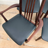 Set of 8 Teak Anders Jensen Dining Chairs - New Leather