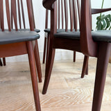 Set of 8 Teak Anders Jensen Dining Chairs - New Leather