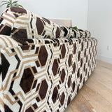 Vintage Brown/White Sleeper Sofa