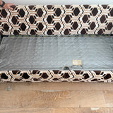 Vintage Brown/White Sleeper Sofa