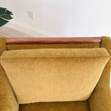 Pair of Mid Century Lounge Chairs - Mustard Chenille