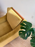 Pair of Mid Century Lounge Chairs - Mustard Chenille