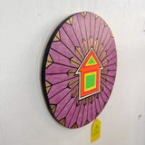 Powerhouse Hex Painting 10.5 in - Purple