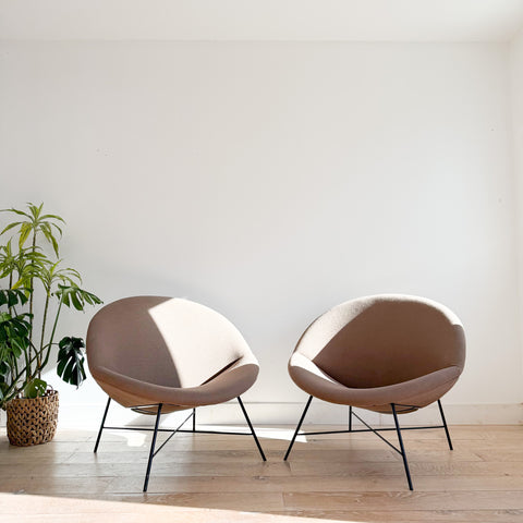 Pair of Crescent Lounge Chairs
