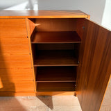 Danish Teak Armoire on Plinth Base