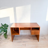 Vintage Teak Desk w/ Finished Back