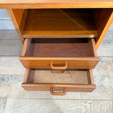 Vintage Teak Desk w/ Finished Back