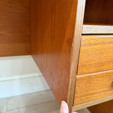 Vintage Teak Desk w/ Finished Back