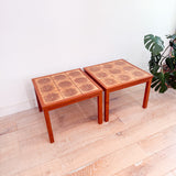 Pair of Danish Tile Top Tables
