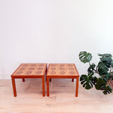 Pair of Danish Tile Top Tables