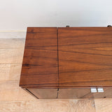 Mid Century Walnut Bar w/ Side Storage