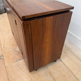 Mid Century Walnut Bar w/ Side Storage