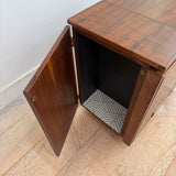 Mid Century Walnut Bar w/ Side Storage