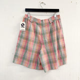 80s Tail Pastel Plaid Shorts Made in USA