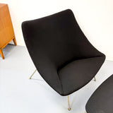 Oyster Lounge Chair + Ottoman by Pierre Paulin