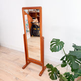 Mid Century Standing Teak Mirror