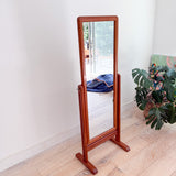 Mid Century Standing Teak Mirror
