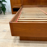 Danish Teak Queen Platform Bed by Bernhard Pedersen & Son