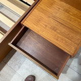 Danish Teak Queen Platform Bed w/ Floating Nightstands