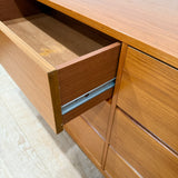 Danish Teak Low 6 Drawer Dresser