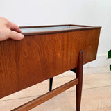 Danish Teak Planter w/ Sculpted Legs
