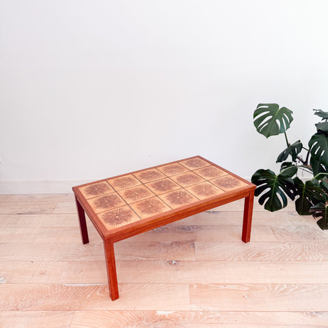 Teak Tile Top Coffee Table