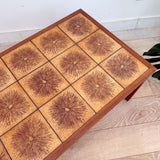 Teak Tile Top Coffee Table