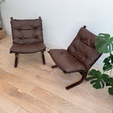 Pair of Westnofa Leather Lounge Chairs