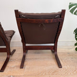 Pair of Westnofa Leather Lounge Chairs