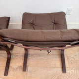 Pair of Westnofa Leather Lounge Chairs