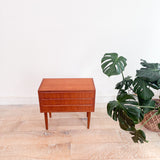 Danish Teak Nightstand w/ 3 Drawers