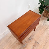 Danish Teak Nightstand w/ 3 Drawers