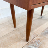 Danish Teak Nightstand w/ 3 Drawers