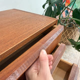 Danish Teak Nightstand w/ 3 Drawers