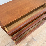 Danish Teak Nightstand w/ 3 Drawers