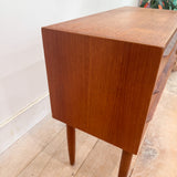 Danish Teak Nightstand w/ 3 Drawers